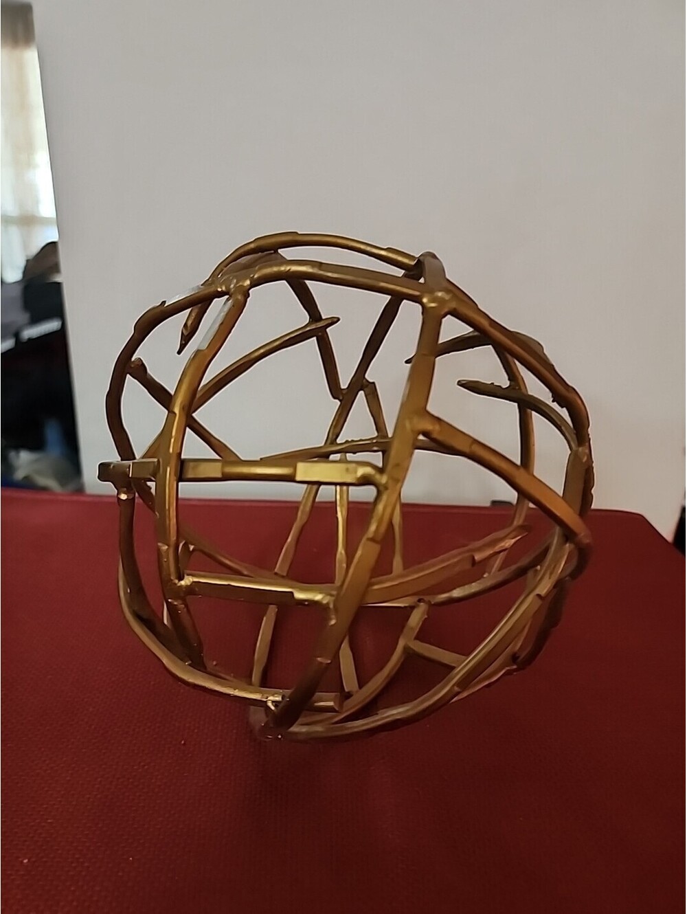 New Modern Home Decor Sphere Ball Accent Figurine Gold 7x7